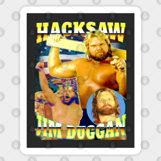 Hacksaw Duggan bootleg Sticker by RetroVania